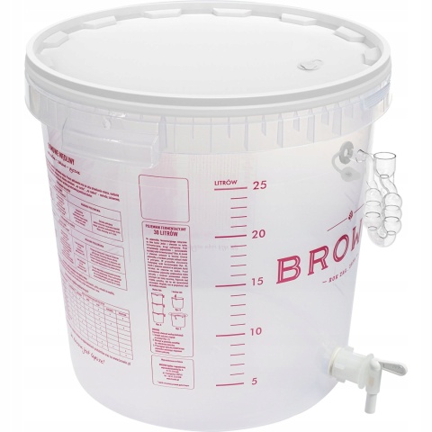 Pojemnik fermentacyjny 30L pokr. kran rurka boczna 340455