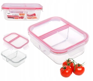 Pojemnik żaroodporny z pokrywą Fusion 950 ml art. 81456 (dzielony)