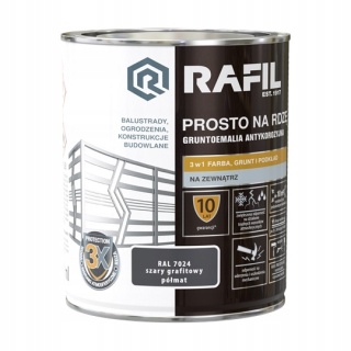 ŚNIEŻKA RAFIL PROSTO Na rdzę Płm RAL7024 0,75L