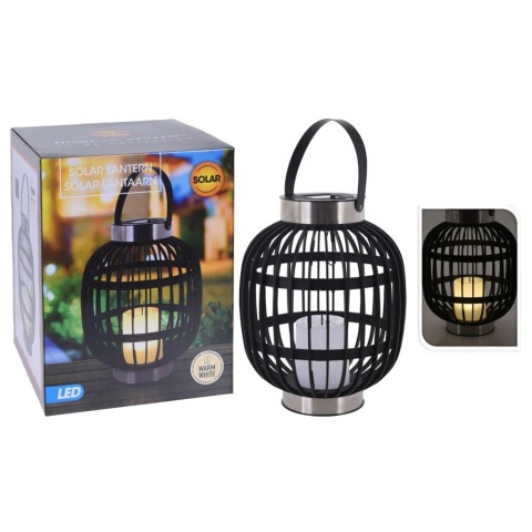 SOLAR LANTERN PP LED BLACK 2