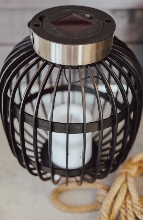 SOLAR LANTERN PP LED BLACK 2