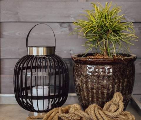 SOLAR LANTERN PP LED BLACK 2