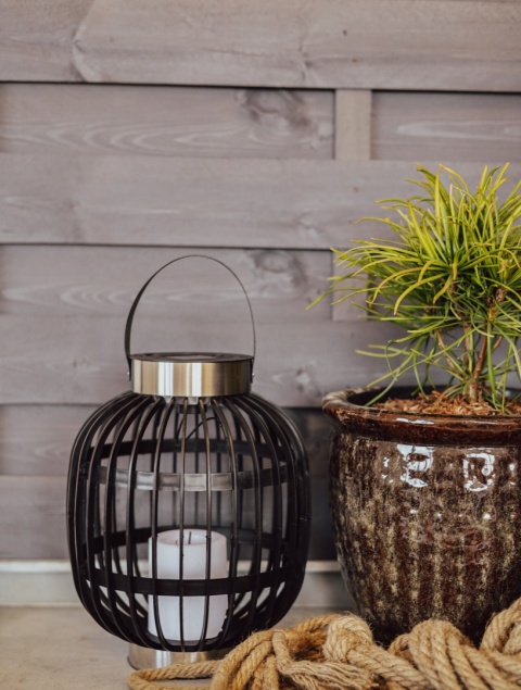 SOLAR LANTERN PP LED BLACK 2