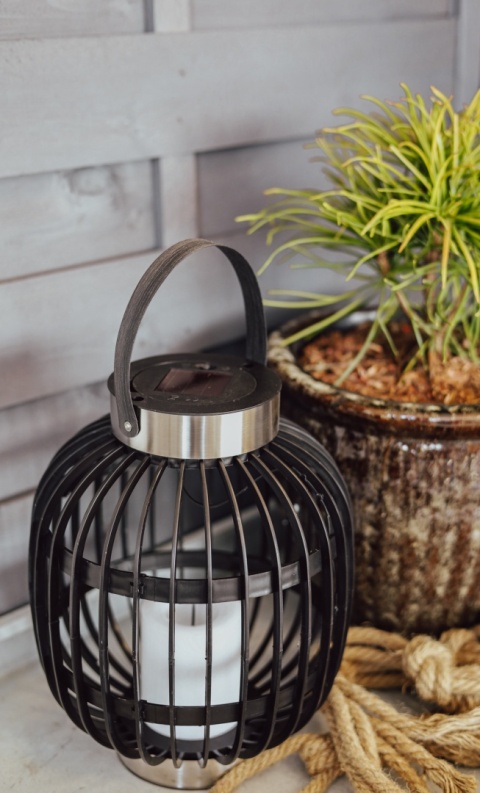 SOLAR LANTERN PP LED BLACK 2