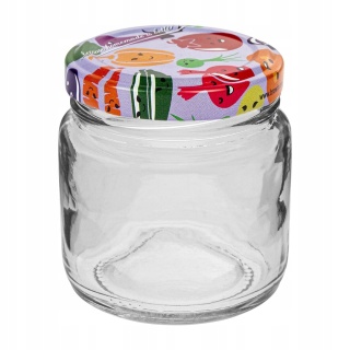 Słoik TO 106ml z kolorową zakrętką fi53- 6szt.