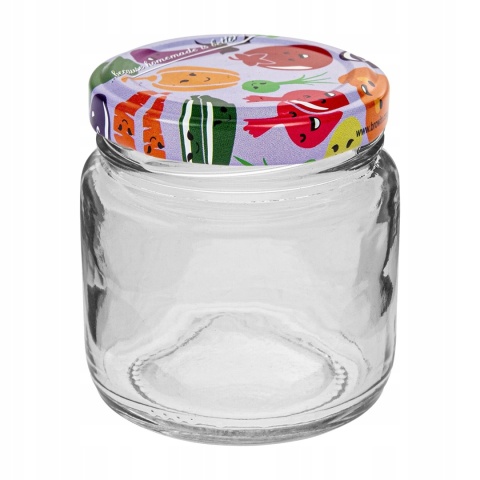 Słoik TO 106ml z kolorową zakrętką fi53- 6szt.