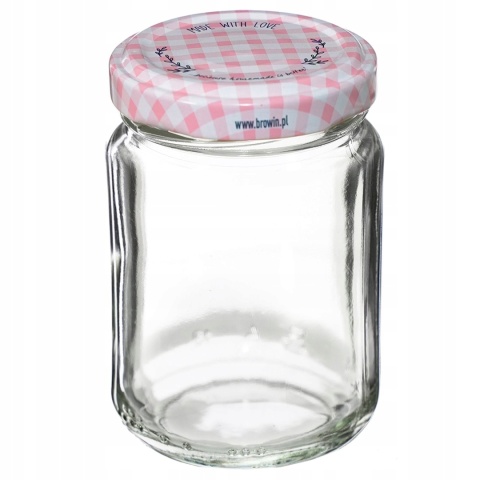 Słoik TO 156ml z kolorową zakrętką fi53- 6szt.