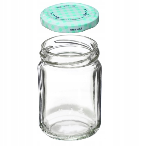 Słoik TO 156ml z kolorową zakrętką fi53- 6szt.