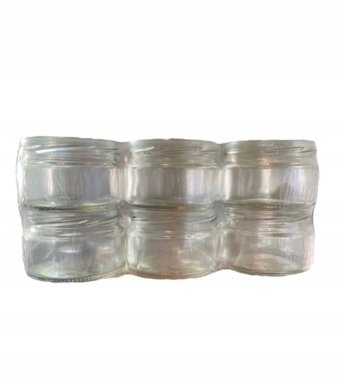 Słoik kawiorowy 200ml fi82/6 z zak. czarna 6szt 132222