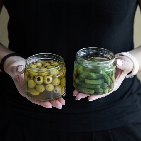 Słoik kawiorowy 330ml fi82/6 z zak. mix 6szt 132332