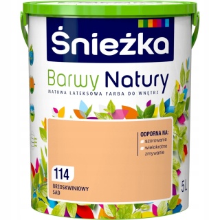 Śnieżka Barwy Natury farba do ścian brzoskwniniowy sad 114 5,0L
