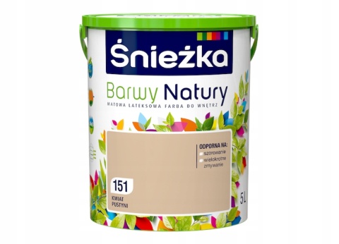 Śnieżka Barwy Natury farba do ścian kwiat pustyni 151 5,0L