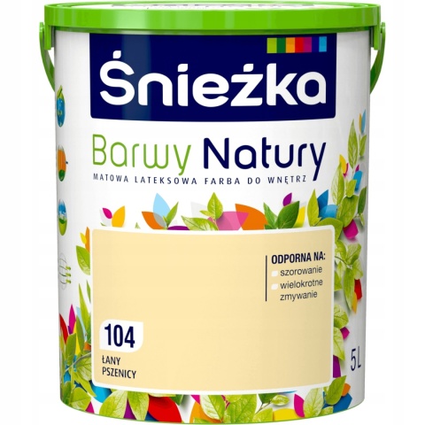 Śnieżka Barwy Natury farba do ścian łany pszenicy 104 5,0L