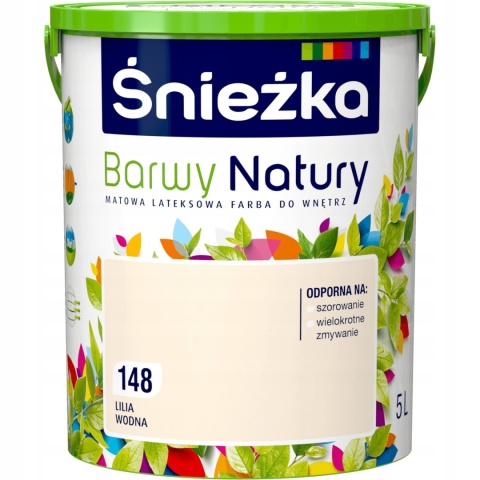 Śnieżka Barwy Natury farba do ścian lilia wodna 148 5,0L