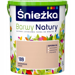 Śnieżka Barwy Natury farba do ścian nadmorskie piaski 189 poj. 5,0L