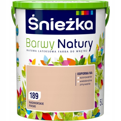 Śnieżka Barwy Natury farba do ścian nadmorskie piaski 189 poj. 5,0L