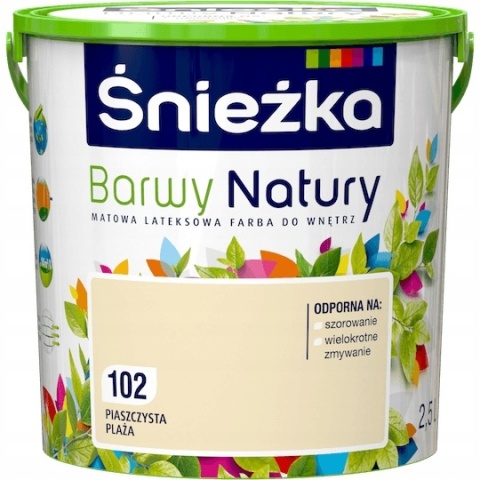 Śnieżka Barwy Natury farba do ścian piaszczysta plaża 102 2,5L