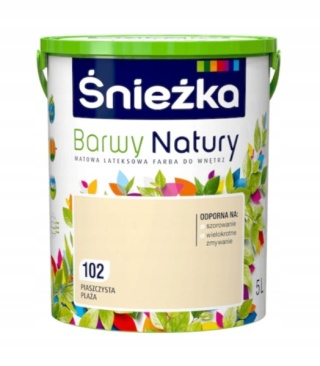 Śnieżka Barwy Natury farba do ścian piaszczysta plaża 102 poj. 5,0L