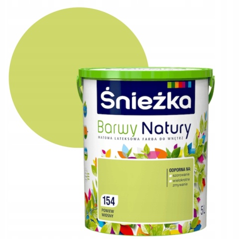 Śnieżka Barwy Natury farba do ścian powiew wiosny 154 poj. 5,0L