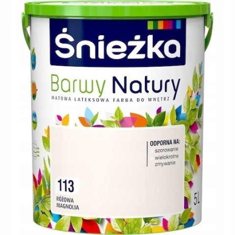 Śnieżka Barwy Natury farba do ścian różowa magnolia 113 5L