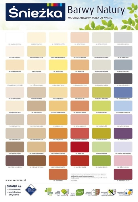Śnieżka Barwy Natury farba do ścian różowa magnolia 113 5L