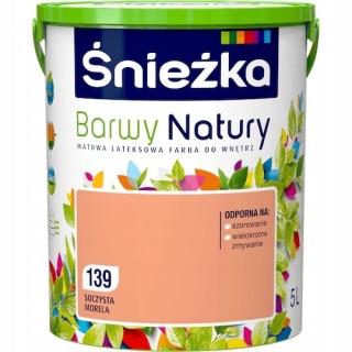 Śnieżka Barwy Natury farba do ścian soczysta morela 139 poj. 5,0L