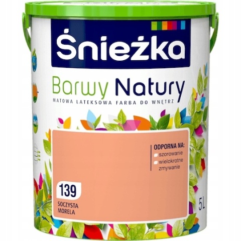 Śnieżka Barwy Natury farba do ścian soczysta morela 139 poj. 5,0L