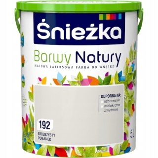 Śnieżka Barwy Natury farba do ścian srebrzysty poranek 192 poj. 5,0L