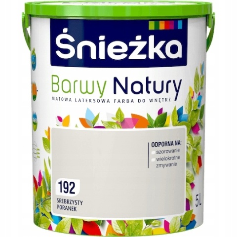 Śnieżka Barwy Natury farba do ścian srebrzysty poranek 192 poj. 5,0L