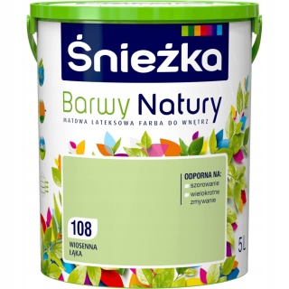 Śnieżka Barwy Natury farba do ścian wiosenna łąka 108 5,0L