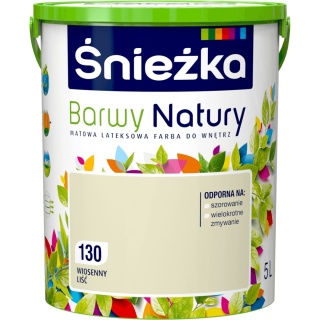 Śnieżka Barwy Natury farba do ścian wiosenny liść 130 5,0L