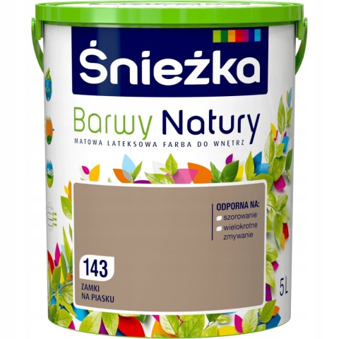 Śnieżka Barwy Natury farba do ścian zamki na piasku 143 5,0L