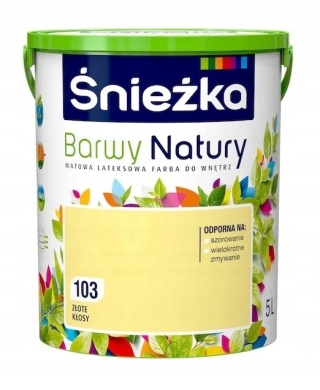 Śnieżka Barwy Natury farba do ścian złote kłosy 103 5,0L