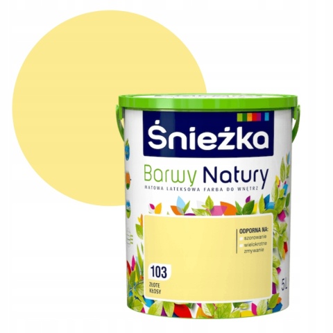 Śnieżka Barwy Natury farba do ścian złote kłosy 103 5,0L