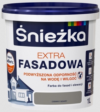 Śnieżka Extra Fasadowa Ciemny Szary 1L N