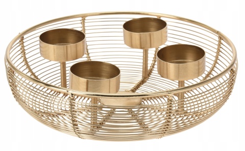 TEALIGHT HOLDER IRON WOVEN