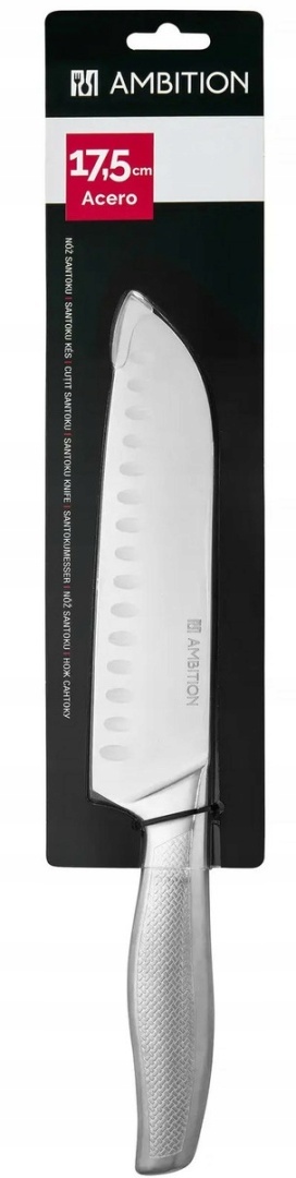 AM-ACERO NÓŻ SANTOKU 17,5CM