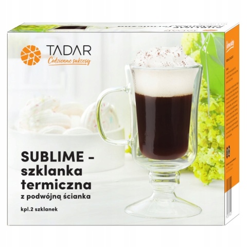 Komplet SZKLANEK TERMICZNYCH Z PODWÓJNĄ ŚCIANKĄ SUBLIME 2 szt. IRISH 200ML