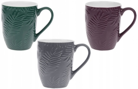 Kubek Leaf 350 ml z porcelany New Bone wz. COLOR MIX