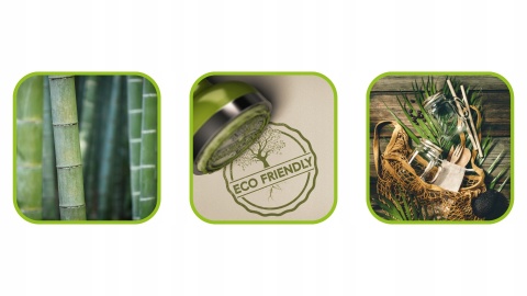 Kubek do picia 500ml z bambusową słomką