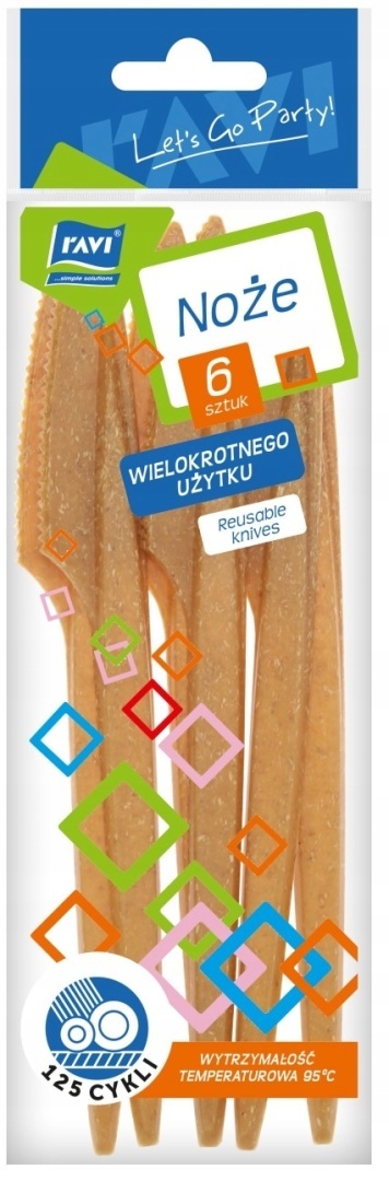 NJ Noże wielokrotnego użytku 6 szt.