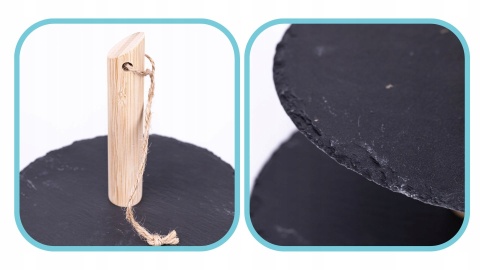 Patera 3-poziomowa łupek, drewno