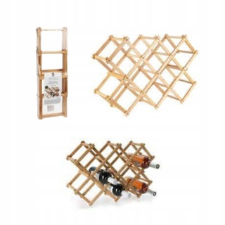 Stojak bambusowy na butelki do wina