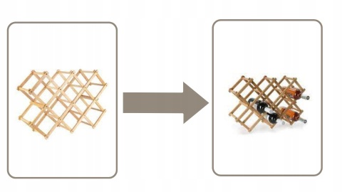 Stojak bambusowy na butelki do wina