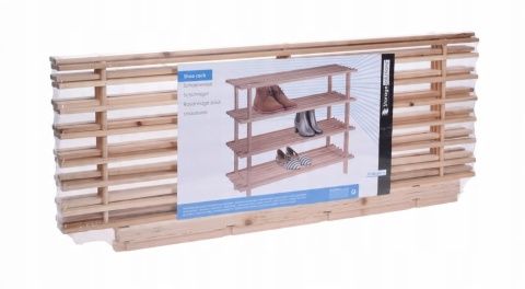 Stojak na buty drewniany cztery poziomy