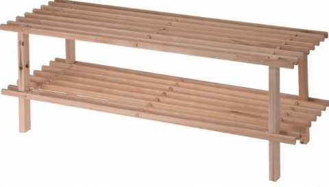 Stojak na buty drewniany dwa poziomy