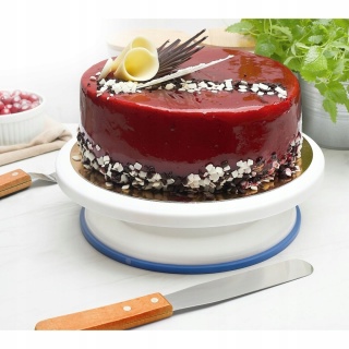 ZESTAW CUKIERNICZY 6 ELEM. PATERA OBROTOWA/ 2 NOŻE/ 3 ŁOPATKI