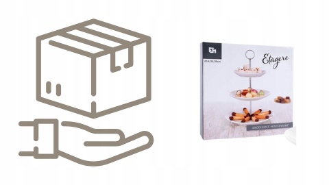 ZESTAW STOJAKÓW NA ŻYWNOŚĆ 3 POZIOMY srebny