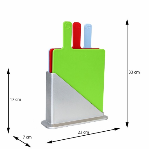 Zestaw desek do krojenia na stojaku 3 szt.