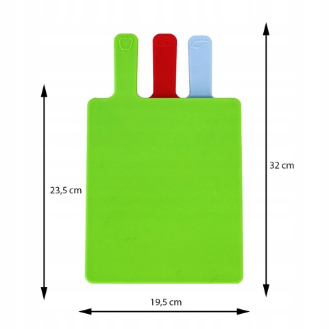 Zestaw desek do krojenia na stojaku 3 szt.